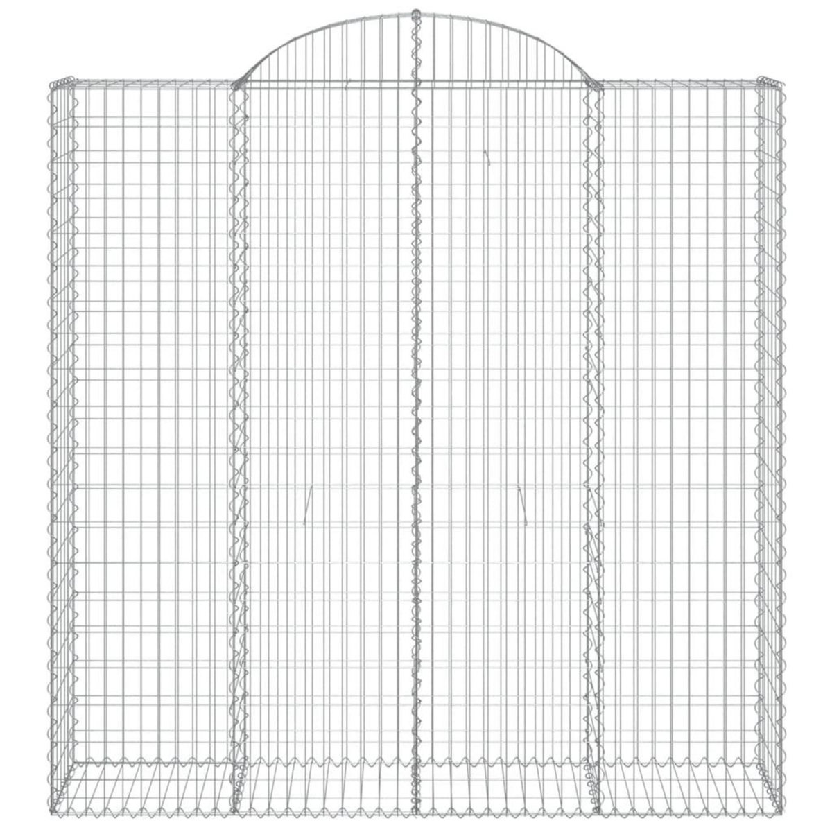 VIDAXL Panier de gabions arque 200x50x200/220 cm Fer galvanise