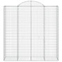 Voir la diapositive 3 : VIDAXL Panier de gabions arque 200x50x200/220 cm Fer galvanise