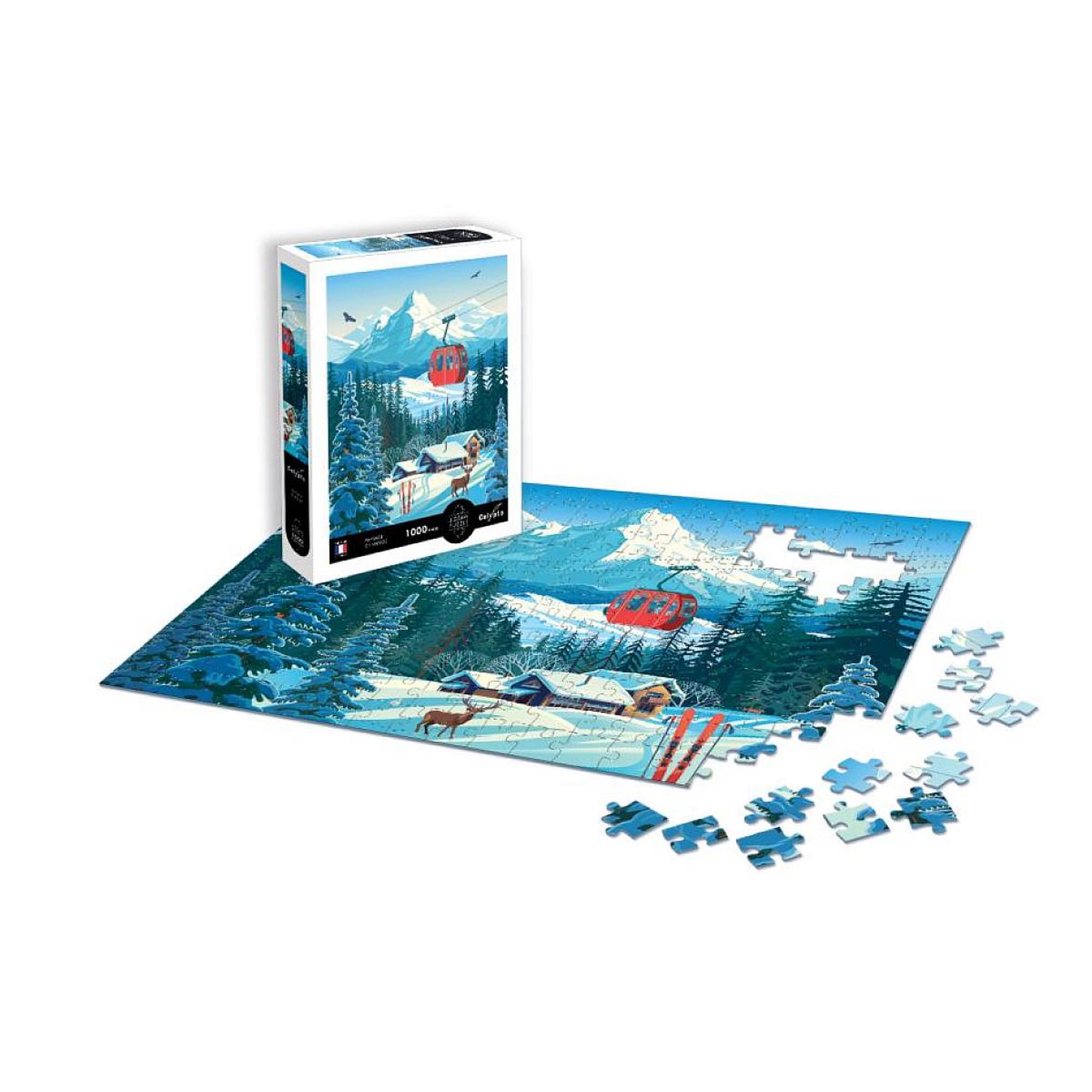 Voir la diapositive 2 : Sentosphere Puzzle 1000 pieces Calypto - paysage enneige -