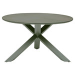 HESPERIDE Table de jardin ronde en aluminium 6 places ORYON. Coloris disponibles : Marron, Orange
