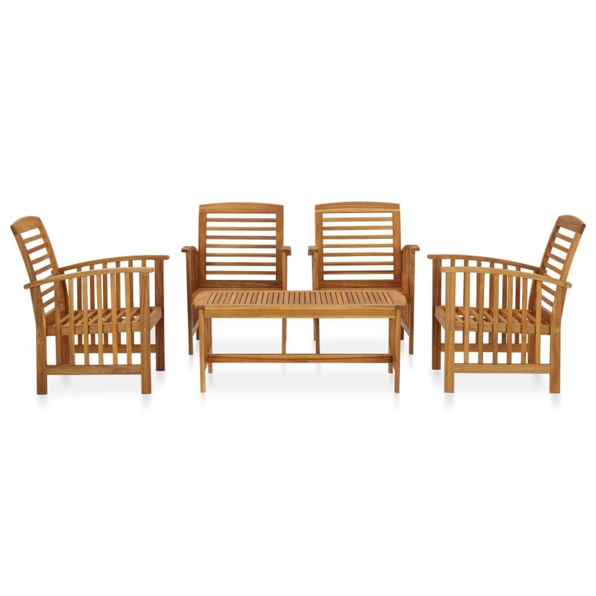 VIDAXL Salon de jardin 5 pcs Bois d'acacia massif