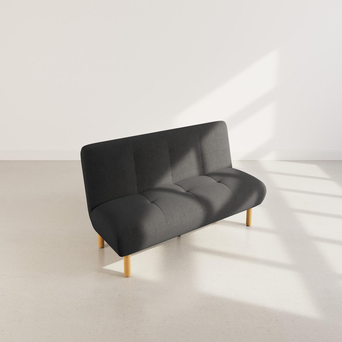 BEST MOBILIER Soan - banquette 2 places convertible clic-clac en velours texturé