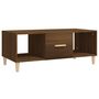 Voir la diapositive 2 : VIDAXL Table basse chene marron 102x50x40 cm bois d'ingenierie