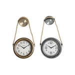 AAAAA Horloge Murale DKD Home Decor 28,5 x 8 x 50 cm Verre Fer Vintage (2 Unités)