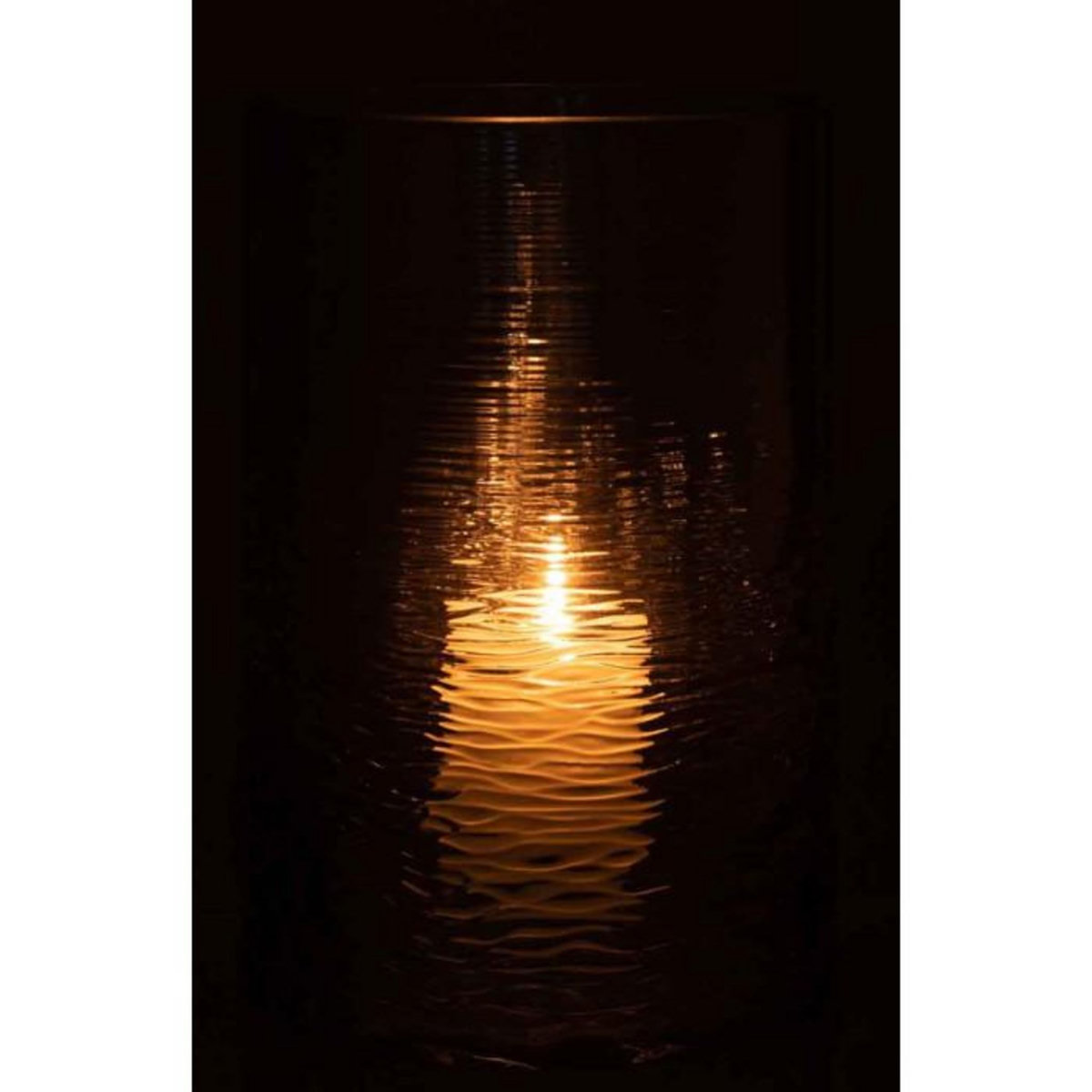 Paris Prix Photophore en Verre Design  Sladia  30cm Bleu