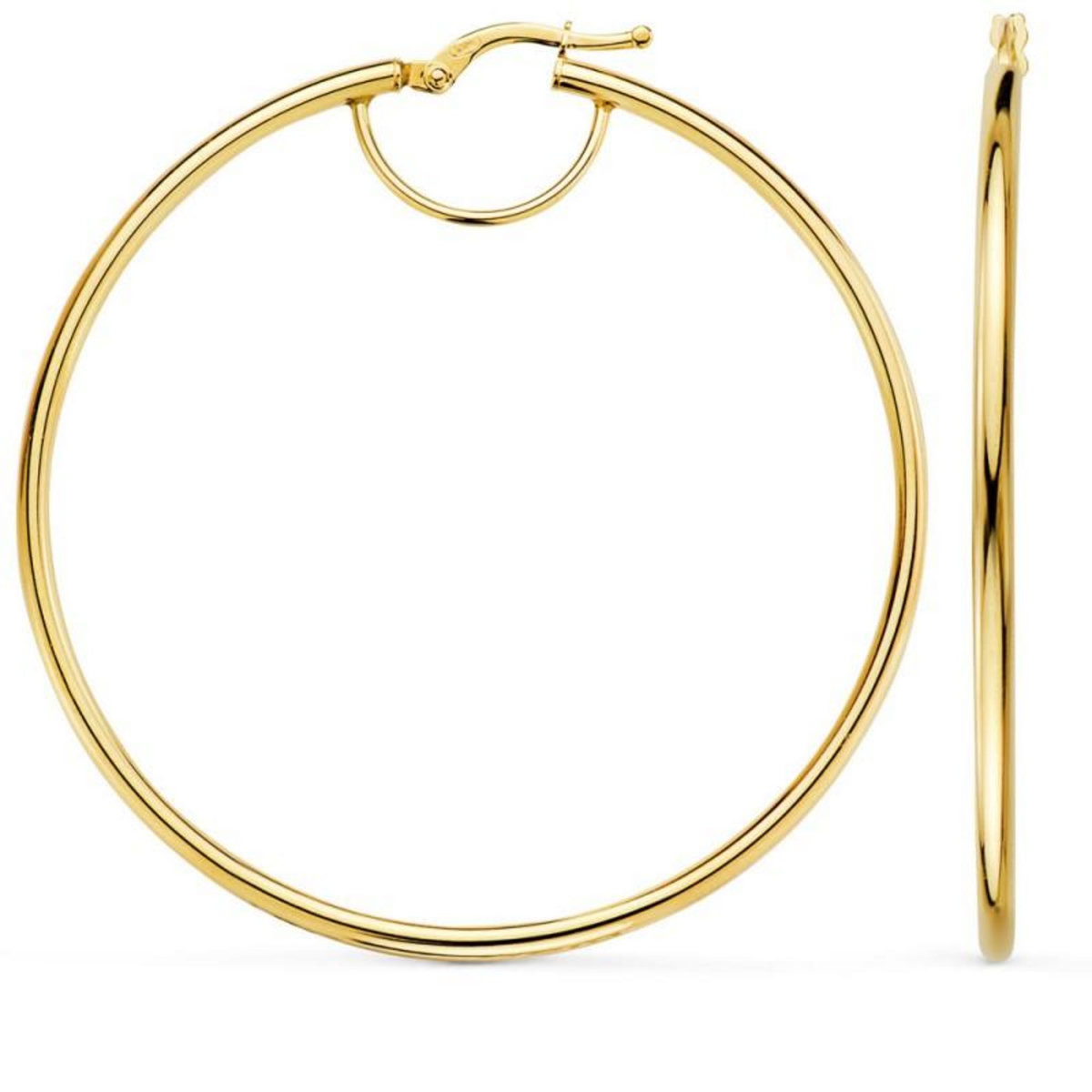 L'ATELIER D'AZUR Boucles d'Oreilles Créoles 6cm - Or Jaune - Femme