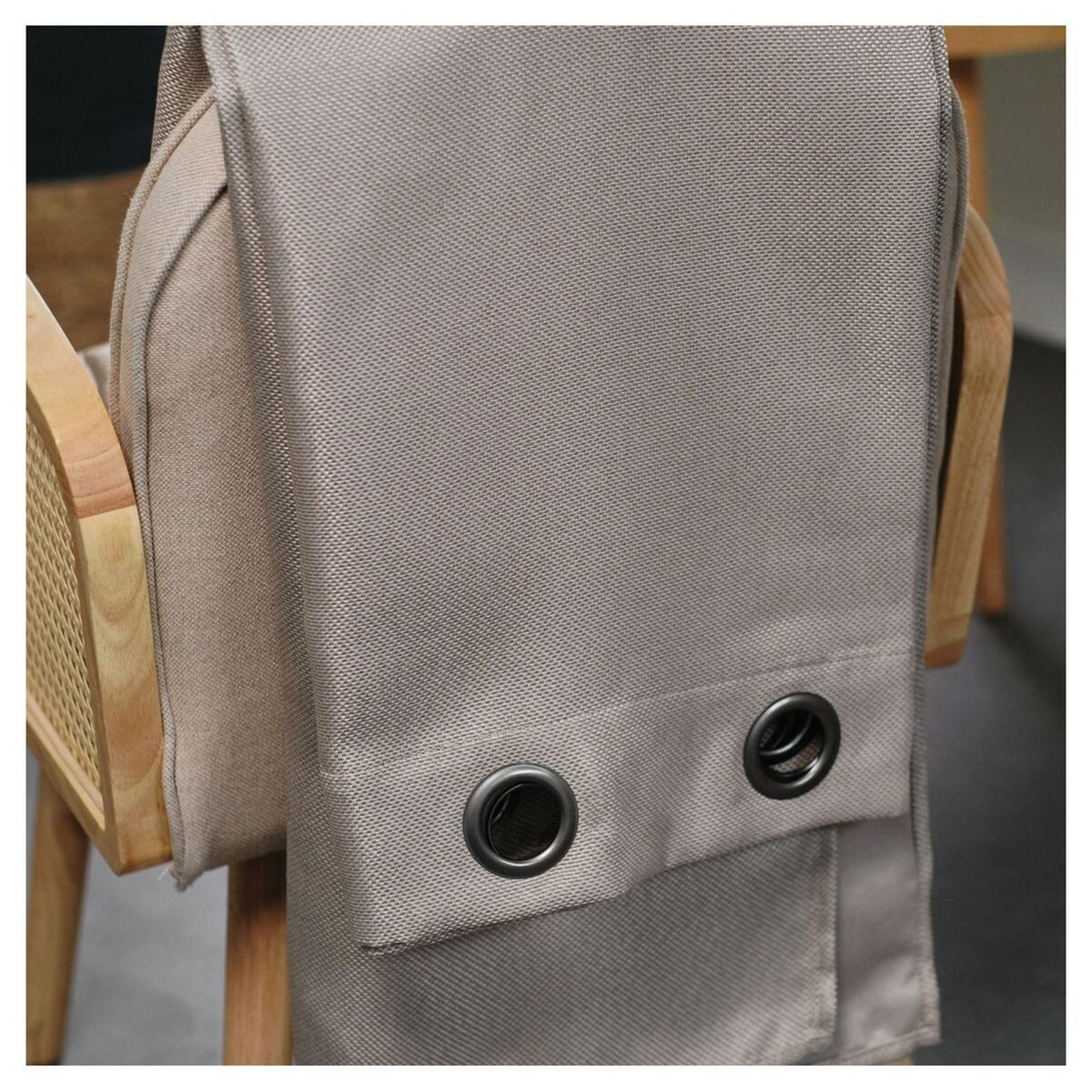 TODAY Rideau uni isolant effet Chambray à oeillets