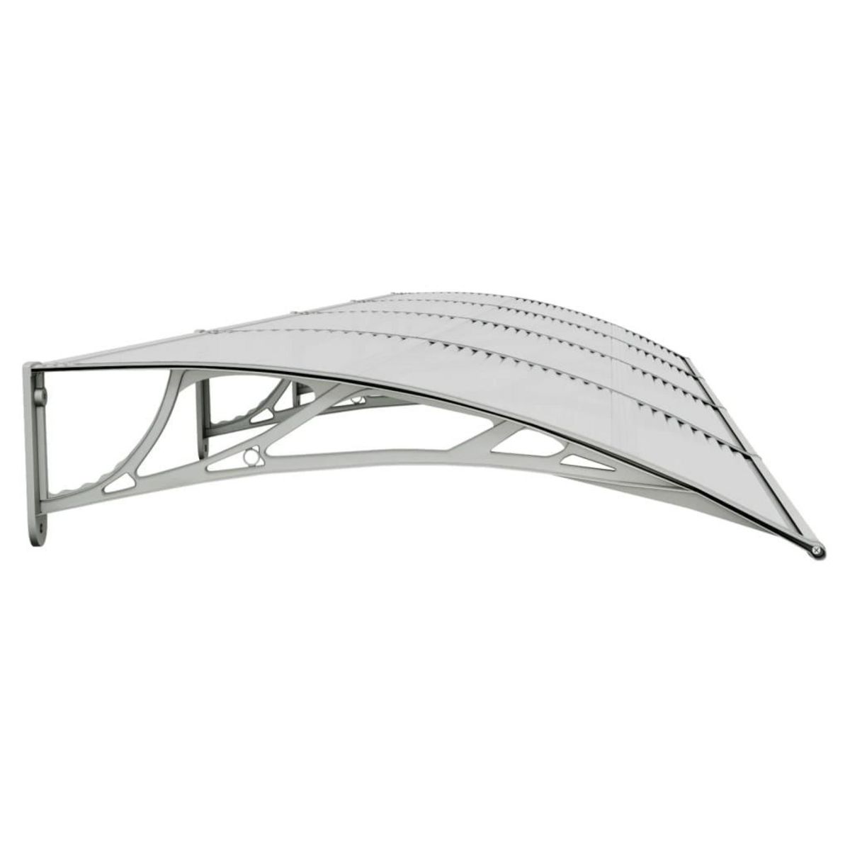 VIDAXL Auvent de porte Gris 400x100 cm Polycarbonate