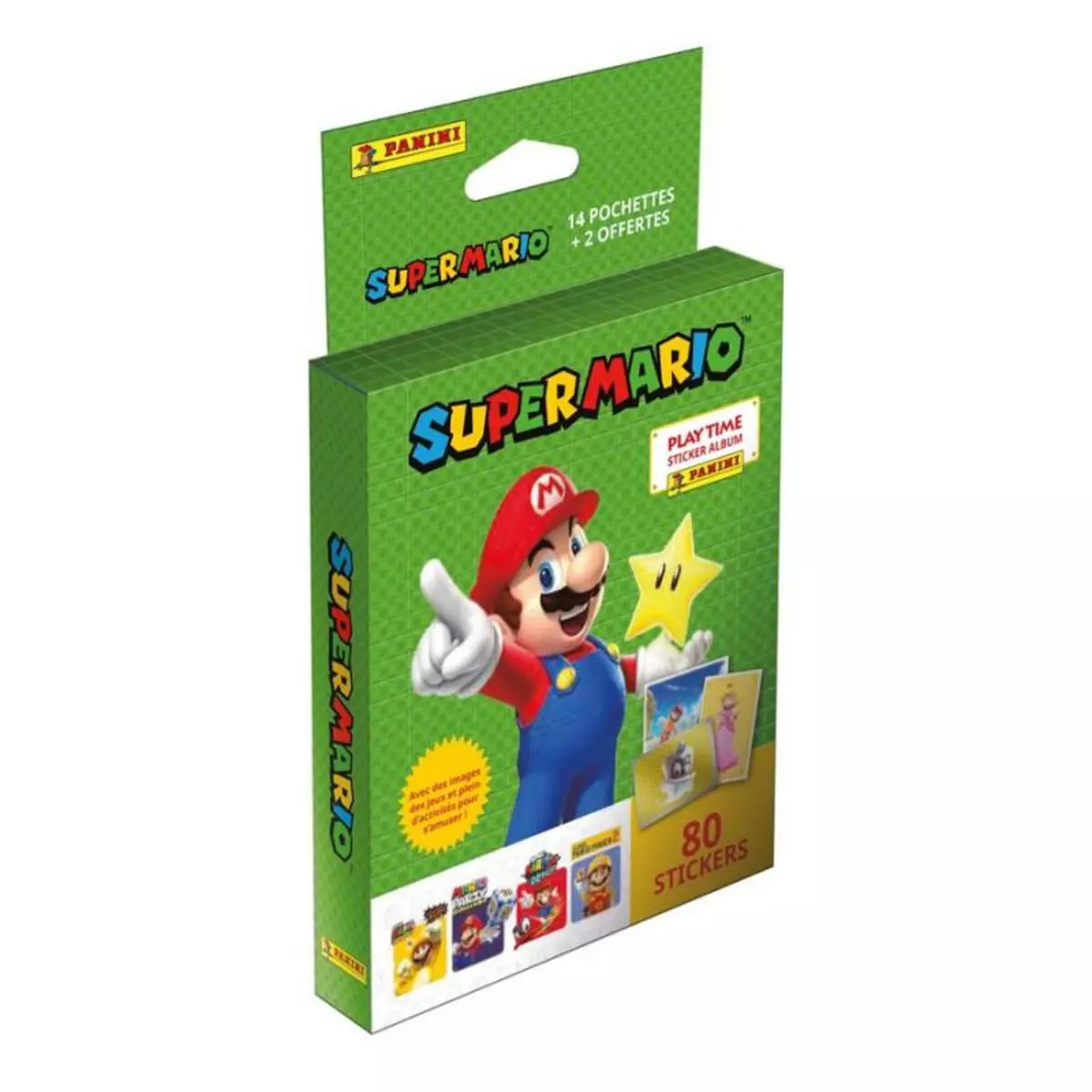 Panini Carte à collectionner Panini Super Mario Blister avec 13 pochettes et 1 offerte