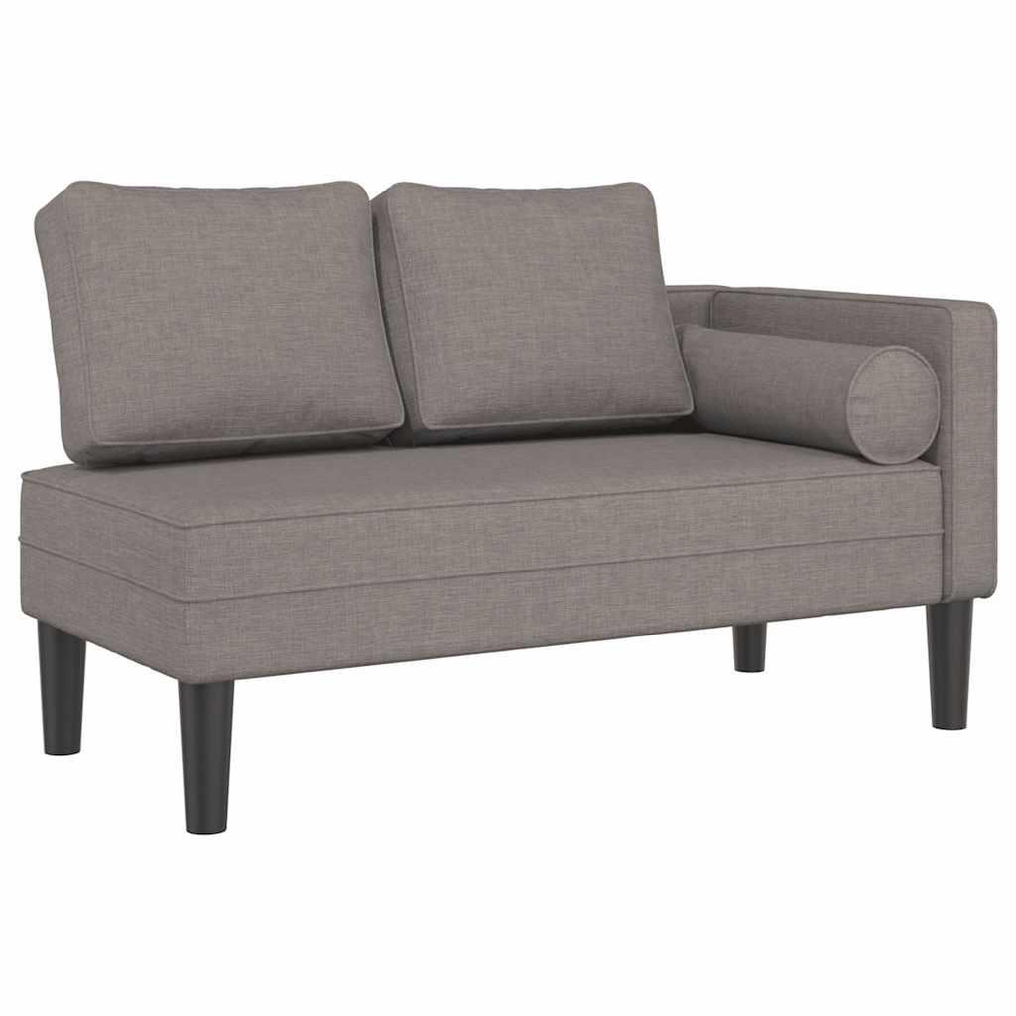 Voir la diapositive 2 : VIDAXL Chaise longue avec coussins taupe tissu