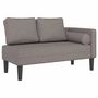 Voir la diapositive 2 : VIDAXL Chaise longue avec coussins taupe tissu