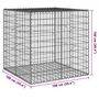 Voir la diapositive 6 : VIDAXL Panier gabion avec couvercle 100x100x100 cm fer galvanise