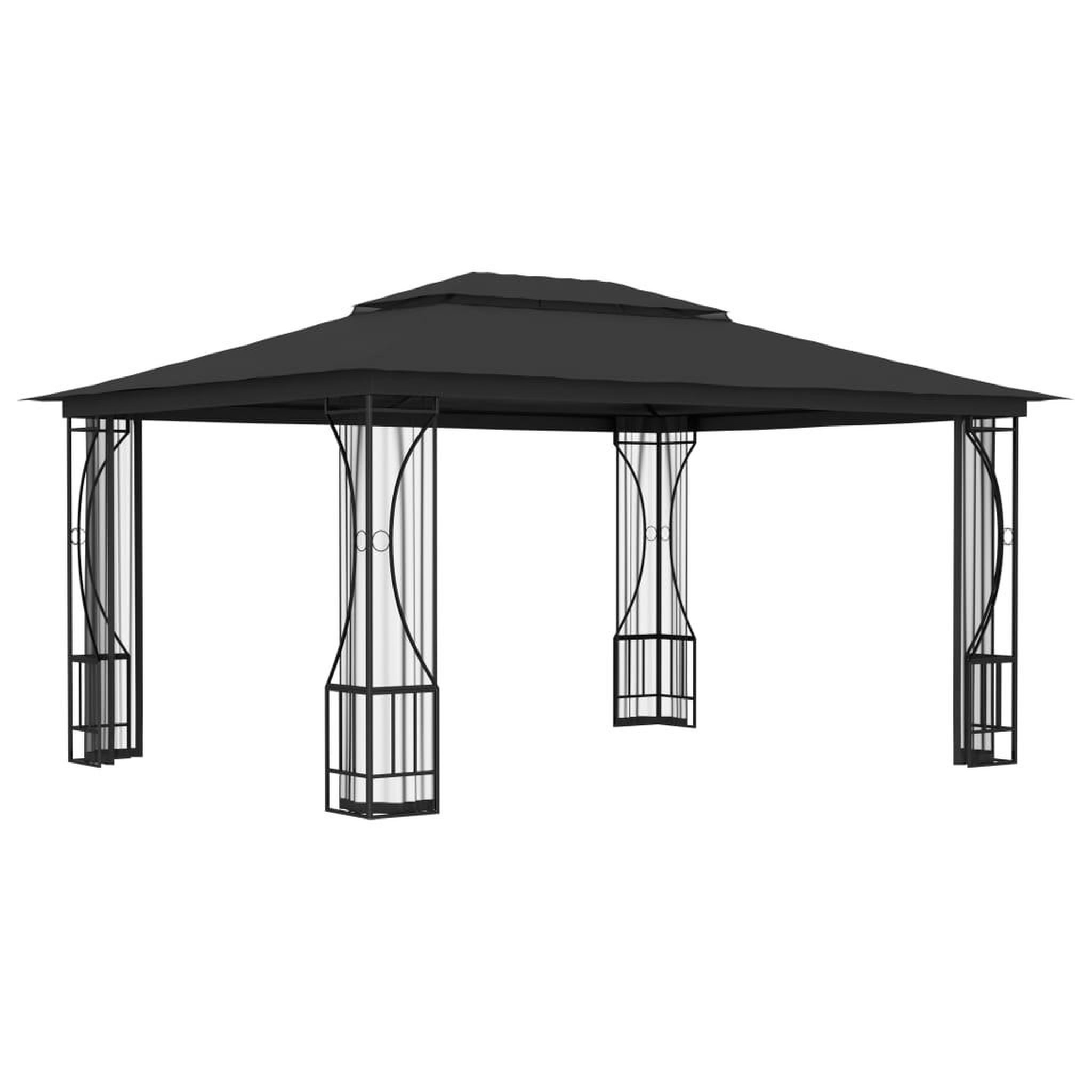 Voir la diapositive 4 : VIDAXL Tonnelle avec moustiquaire 300x400x265 cm Anthracite