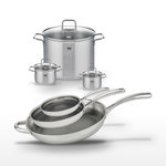 ELO Lot 3 Poêles Elo Relief Evolution et 3 Faitouts Elo Citrin