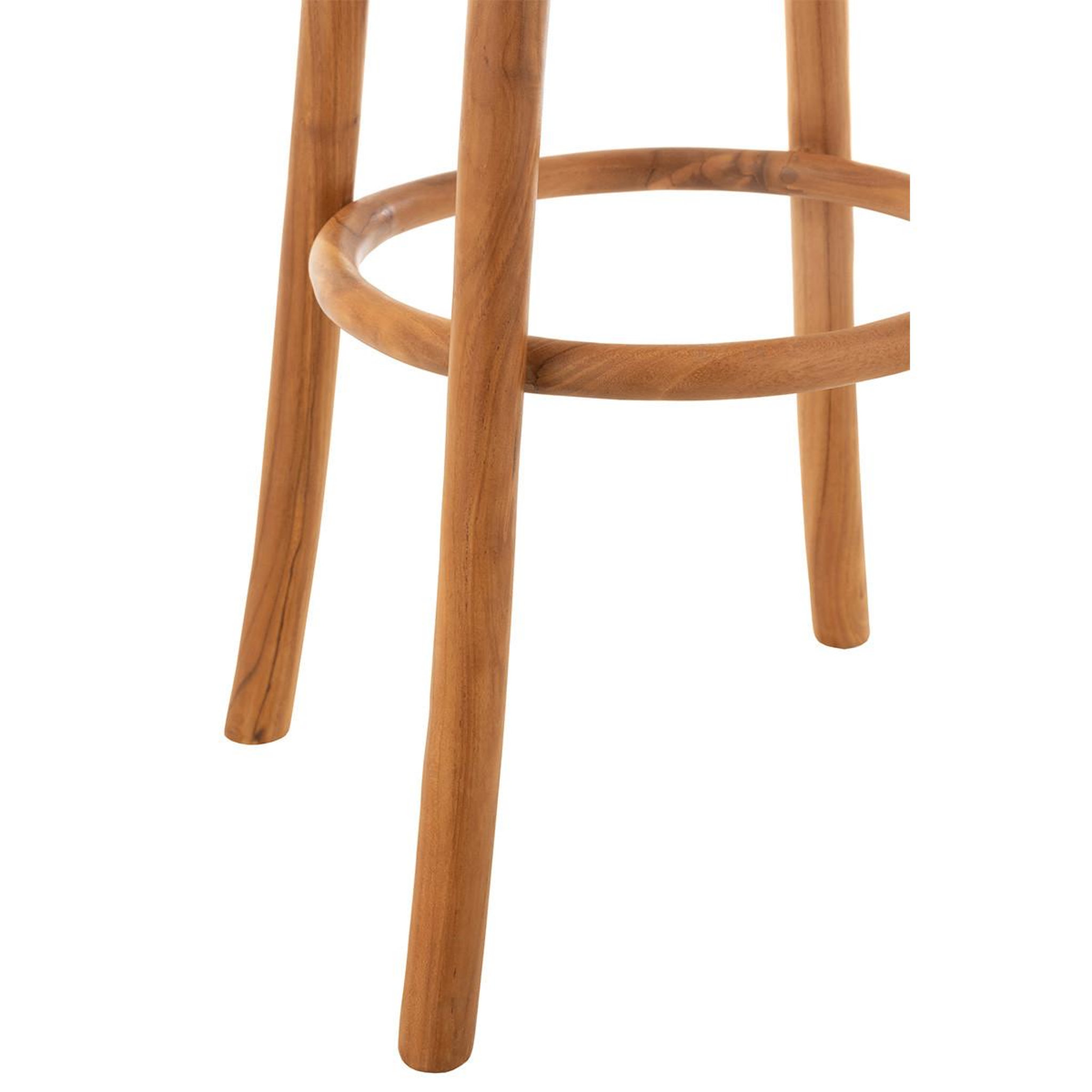 Voir la diapositive 5 : J-LINE Tabouret de bar en teck  ali  75cm naturel