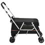 Voir la diapositive 5 : VIDAXL Poussette pour chien pliante Noir 100x49x96 cm Tissu de lin