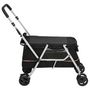 Voir la diapositive 5 : VIDAXL Poussette pour chien pliante Noir 100x49x96 cm Tissu de lin