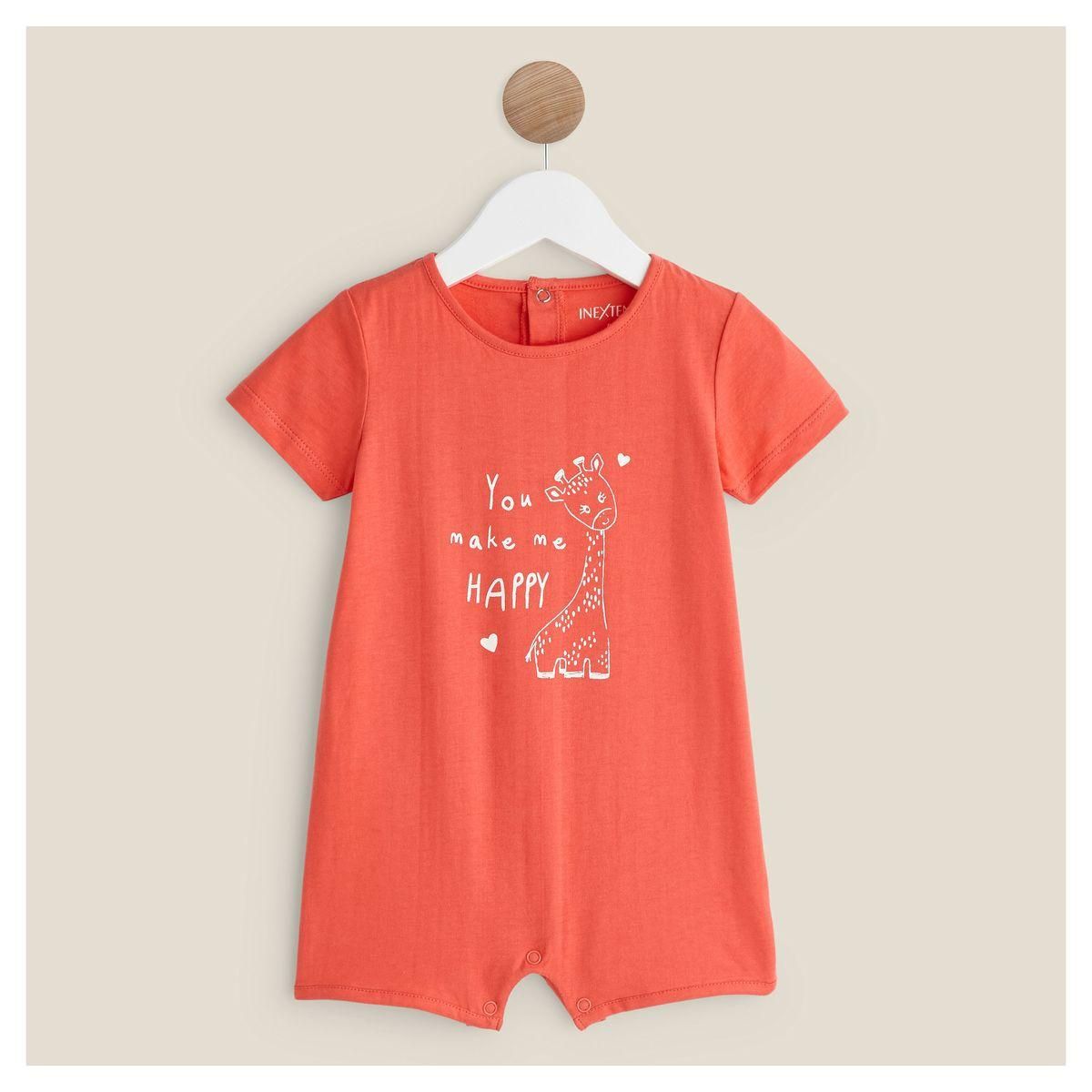 IN EXTENSO Combishort girafe bébé fille