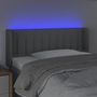 Voir la diapositive 4 : VIDAXL Tete de lit a LED Gris clair 103x16x78/88 cm Tissu