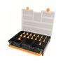 Voir la diapositive 1 : ART PLAST Boîte de rangement professionnelle Organiseur 23 compartiments amovibles Noir Orange 44.3 x 31.7 x 8 cm ARTPLAST