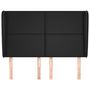 Voir la diapositive 3 : VIDAXL Tete de lit avec oreilles Noir 147x23x118/128 cm Similicuir