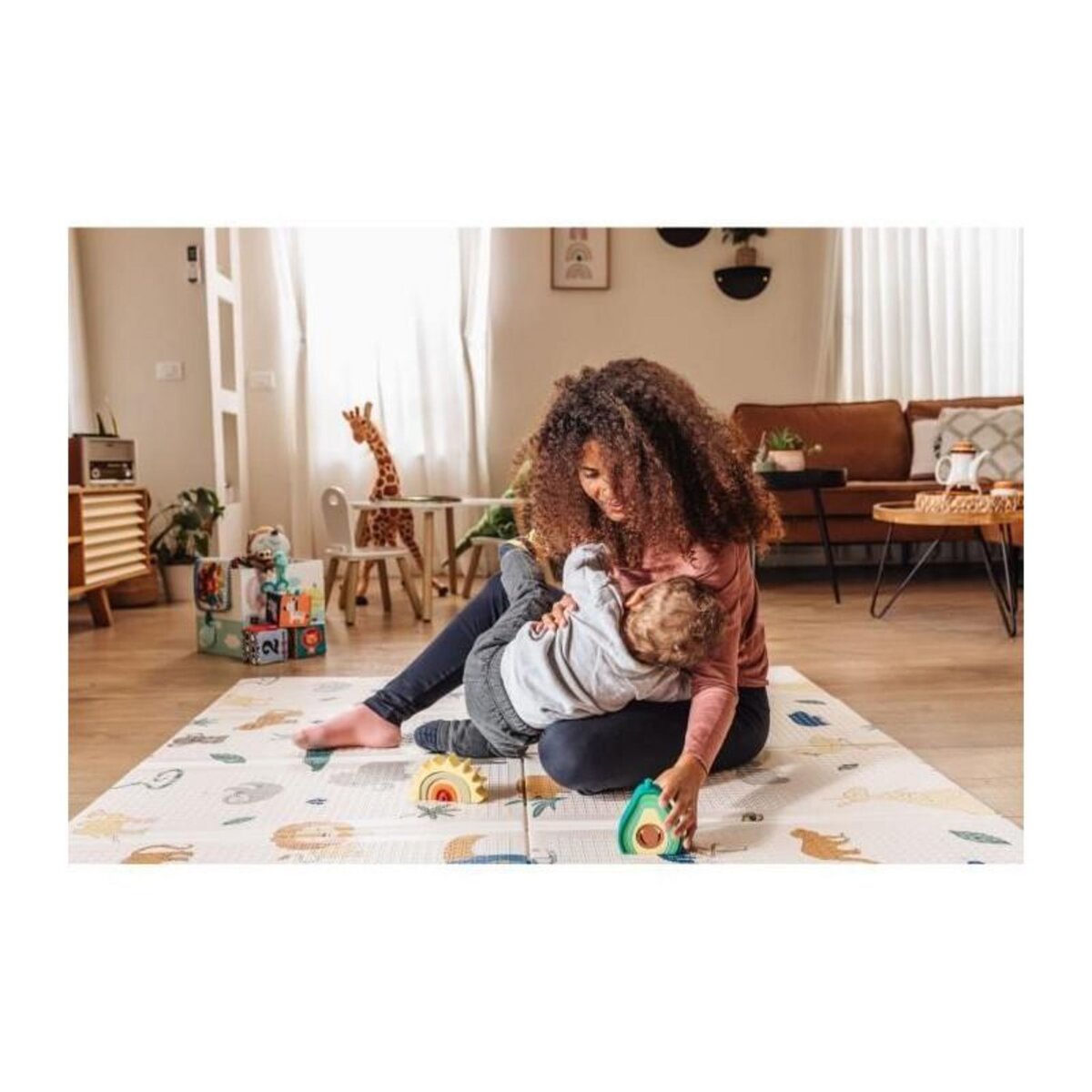 NUBY Tapis d'Éveil Réversible - NUBY - 200 x 150 x 1 cm - Safari