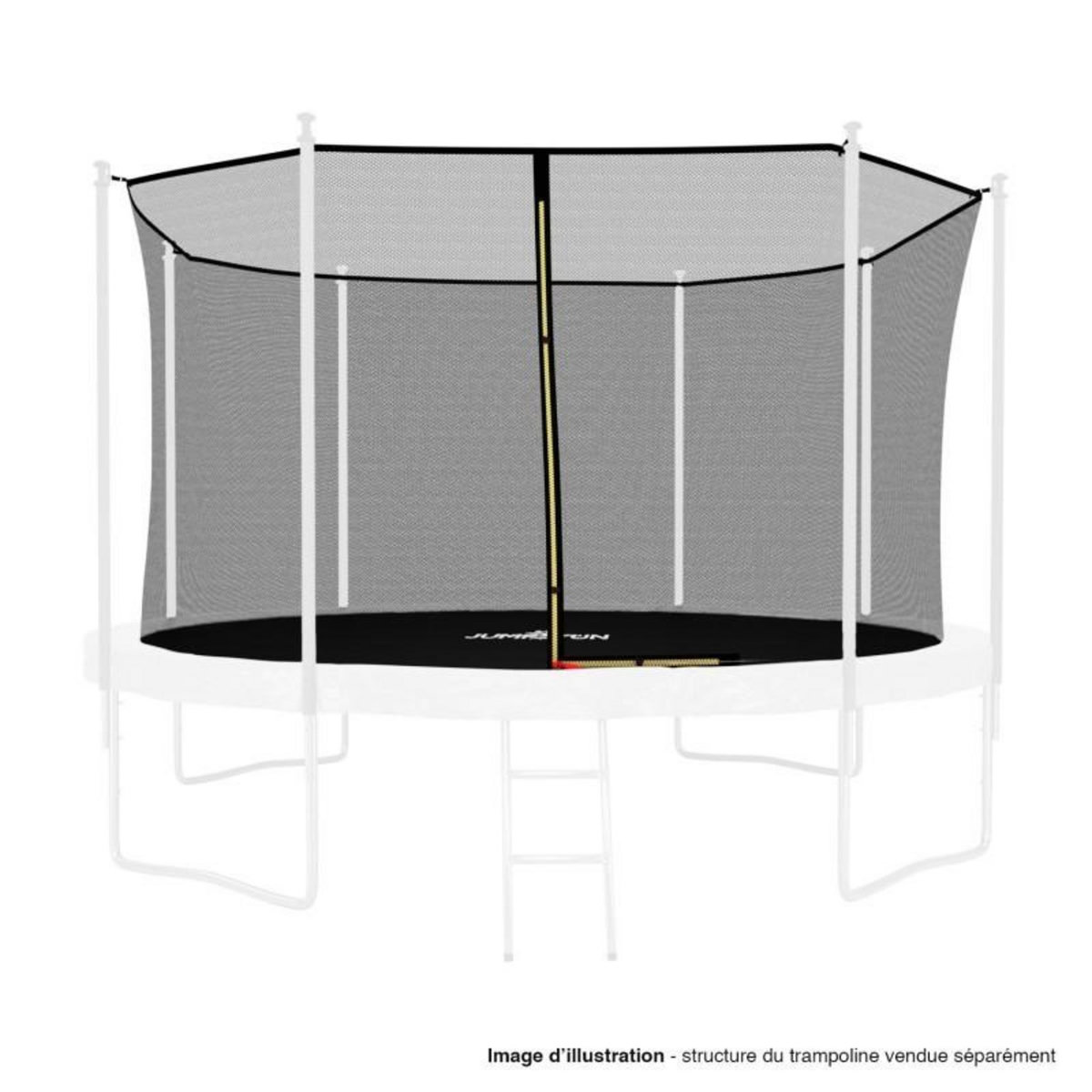 JUMP4FUN Filet intérieur de sécurité pour trampoline : ø 12Ft, 8 Perches