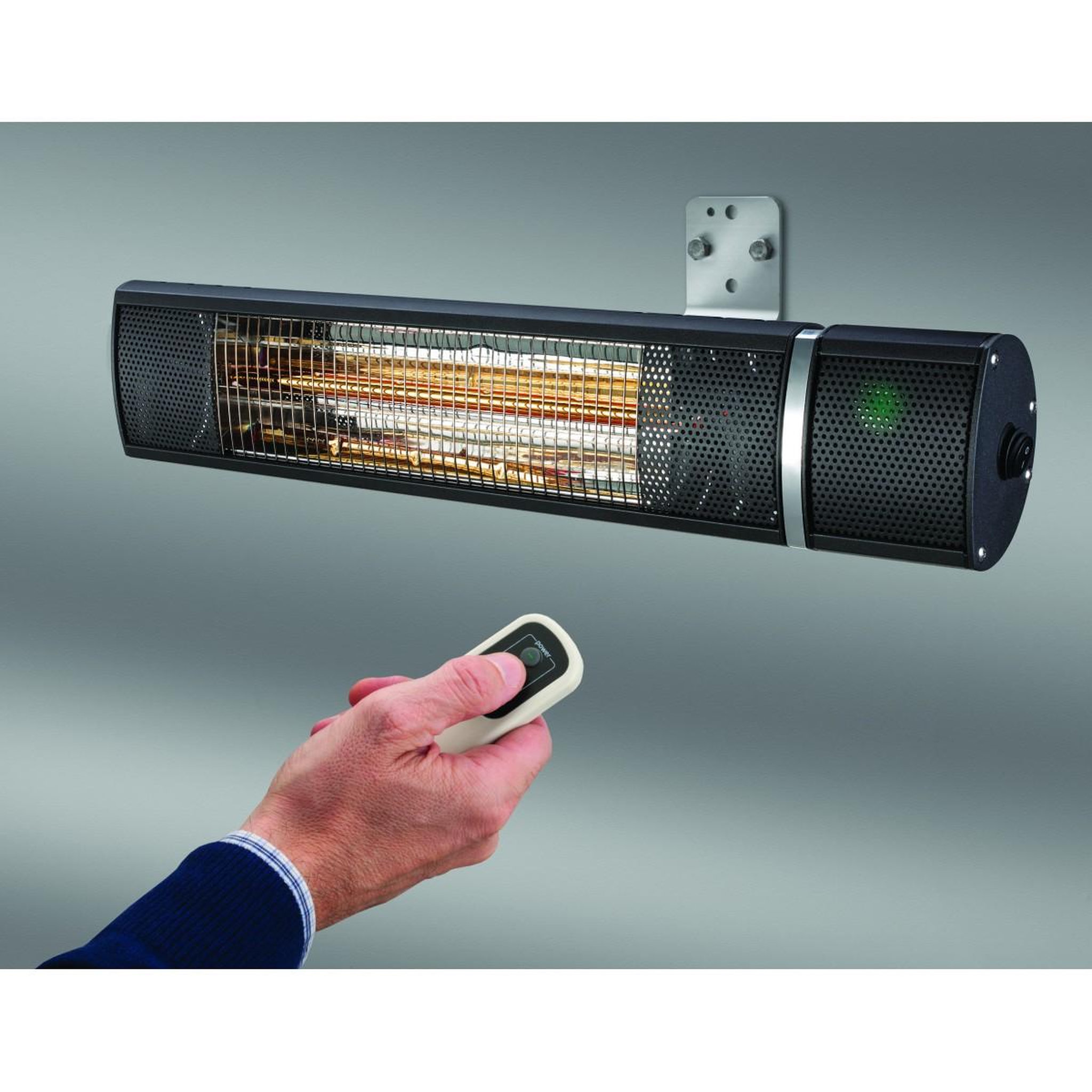 Voir la diapositive 3 : Kemper Chauffage électrique infrarouge 2000w + télécommande - chauffage mural protection ip65 intérieur extérieur kemper