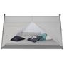 Voir la diapositive 3 : HomeStyle4U Lit Tipi Enfant 90x200 Tissu gris étoilé