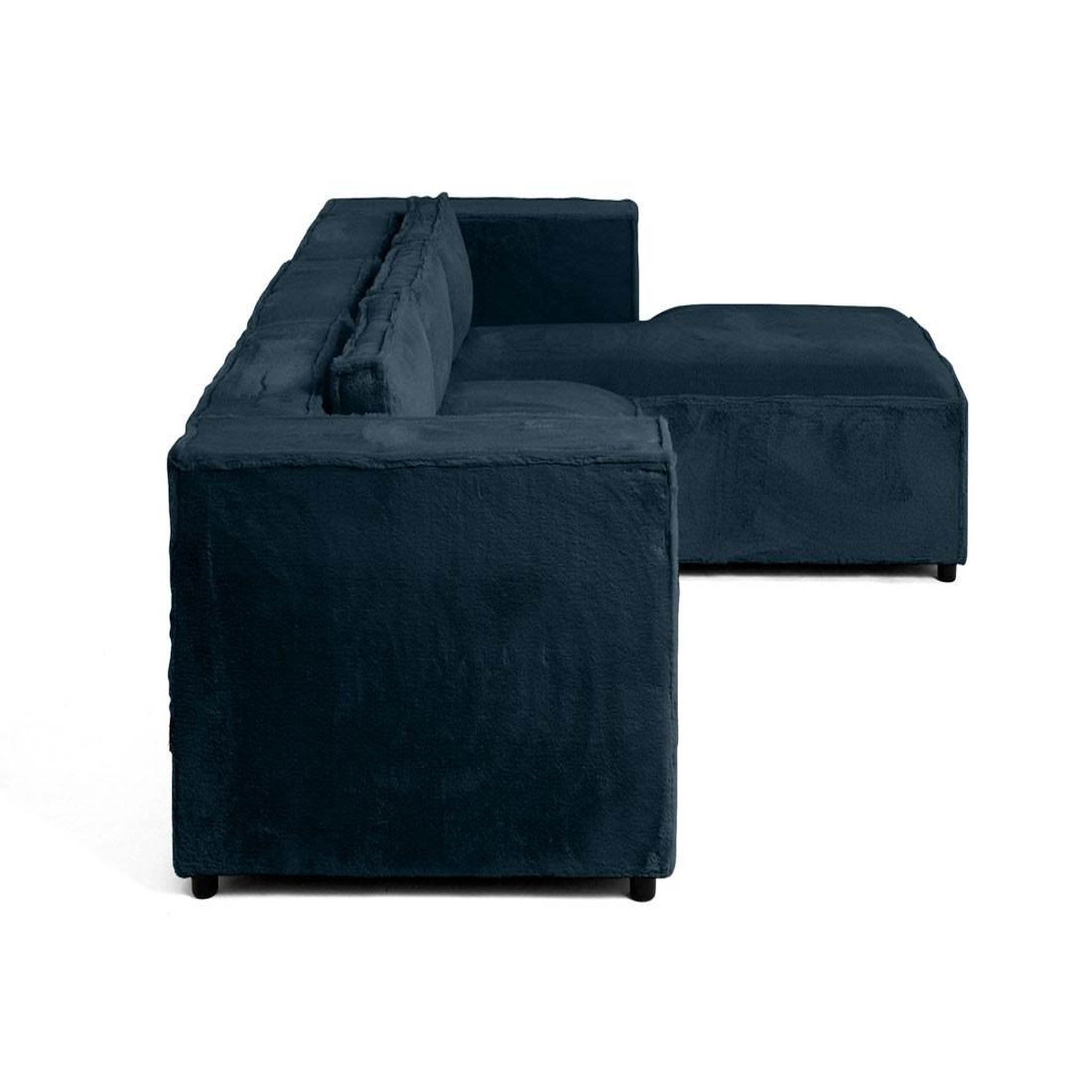 Voir la diapositive 3 : LISA DESIGN Stella - canapé d'angle droit - 4 places - en fausse fourrure