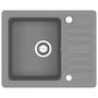 Voir la diapositive 2 : VIDAXL Evier de cuisine en granit Bac unique Gris