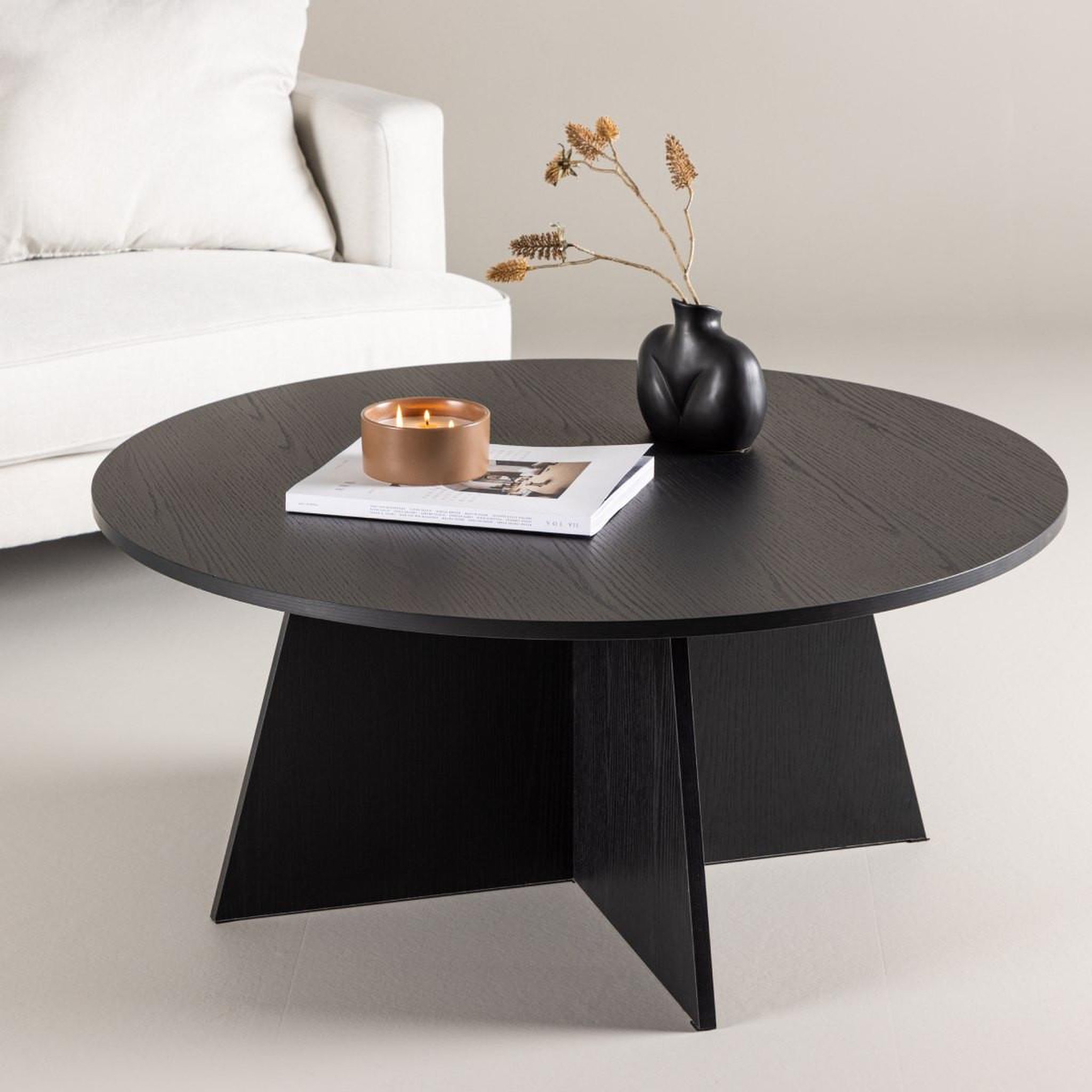 Voir la diapositive 6 : Paris Prix Table basse design  ﻿bootcut  100cm noir