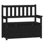 Voir la diapositive 2 : VIDAXL Banc Noir 112,5x51,5x96,5 cm Bois de pin massif