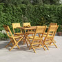 Voir la diapositive 1 : VIDAXL Chaises de jardin pliantes lot de 6 47x61x90cm bois massif teck