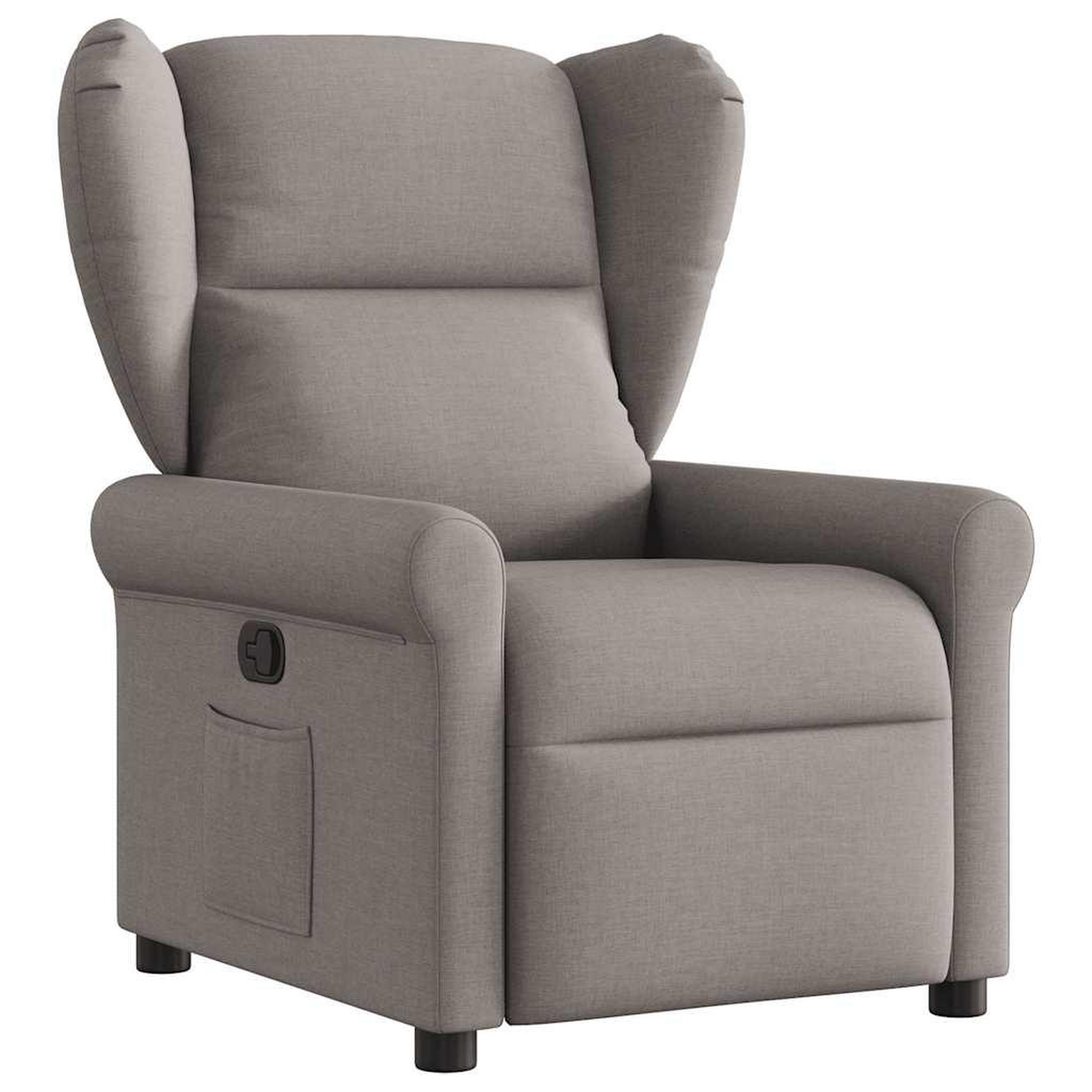 Voir la diapositive 2 : VIDAXL Fauteuil inclinable Taupe Tissu