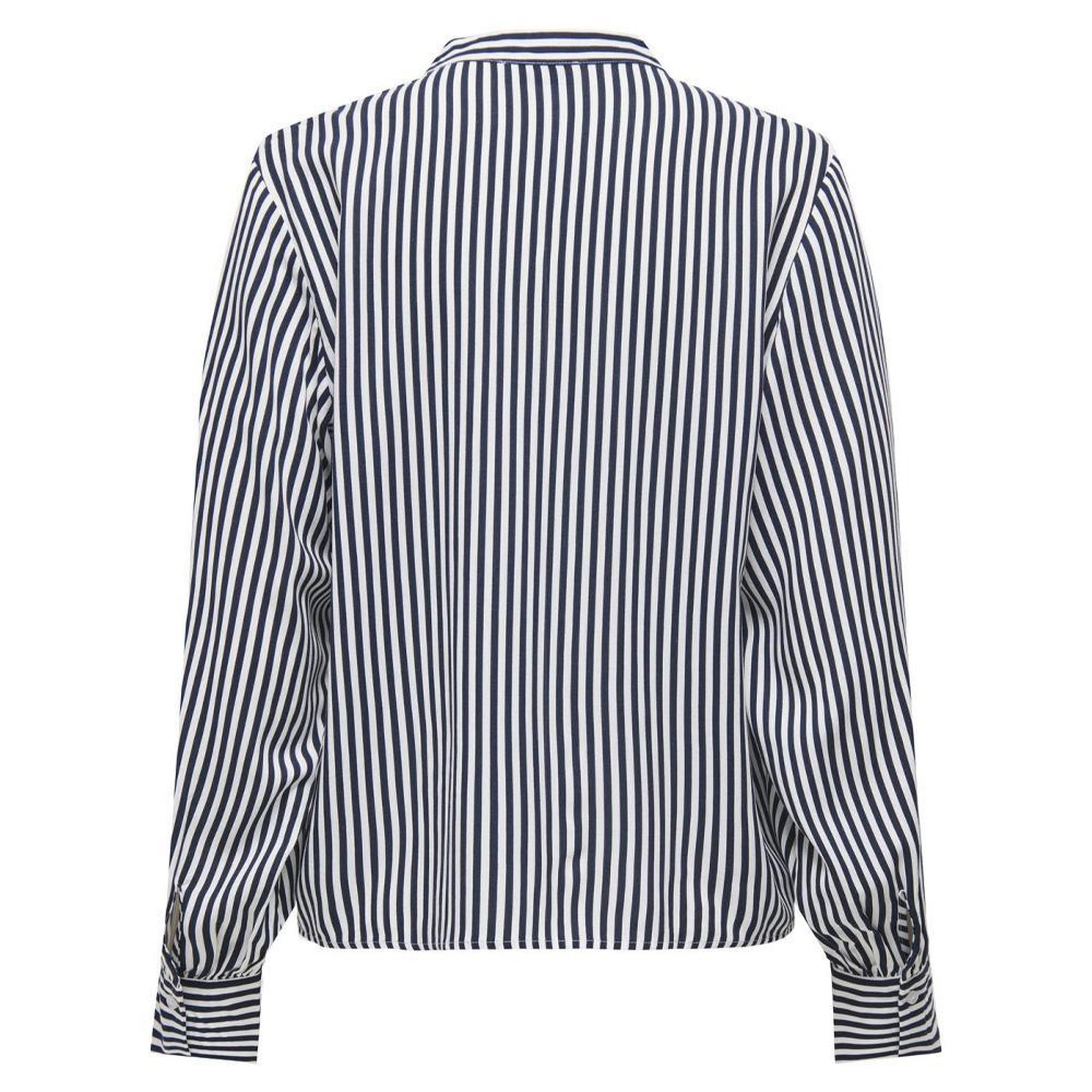 Voir la diapositive 2 : JACQUELINE DE YONG Blouse Blanche/Bleu Femme JDY Laurel