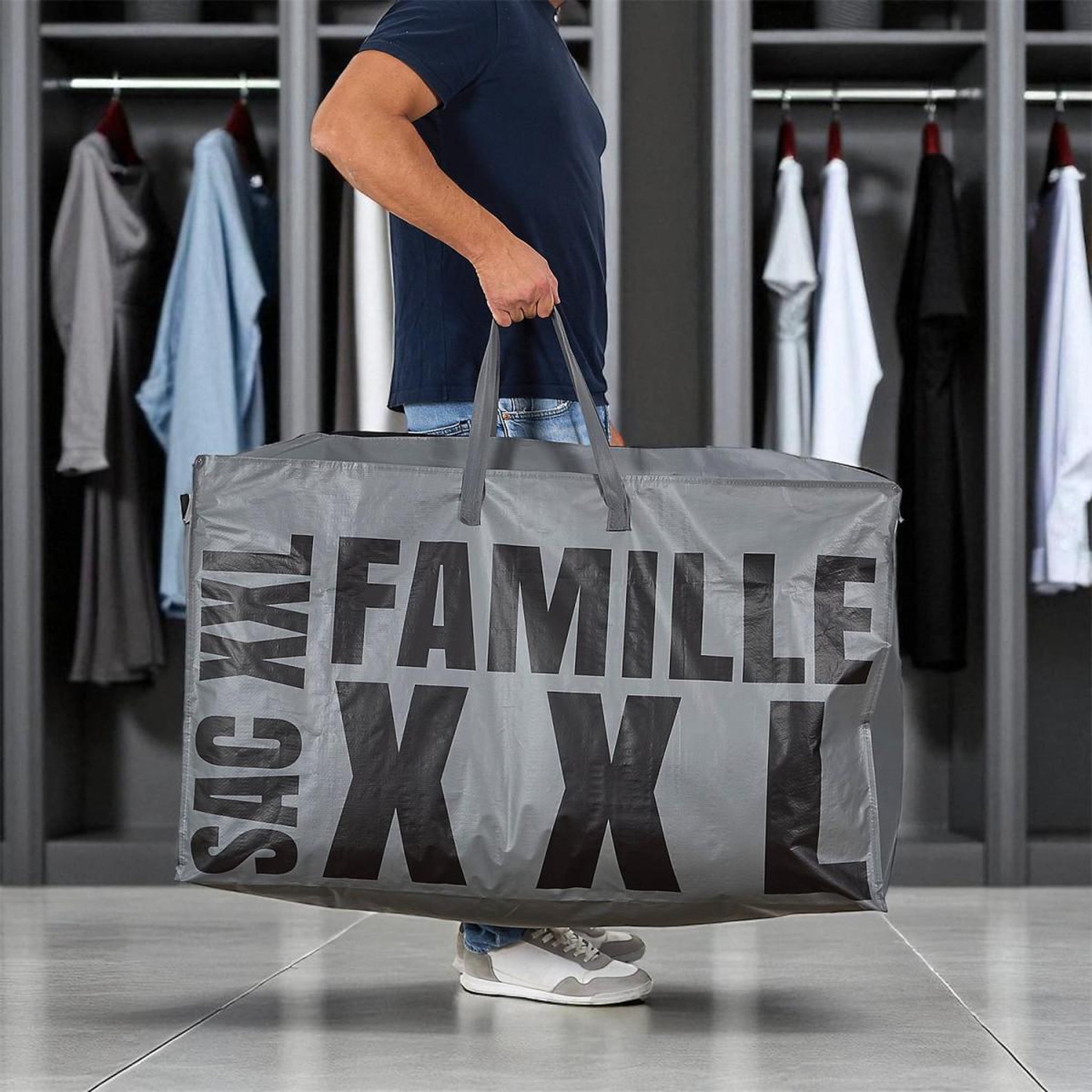 Voir la diapositive 5 : Je cherche une idee Sac multi-usage xxl  famille  180l gris