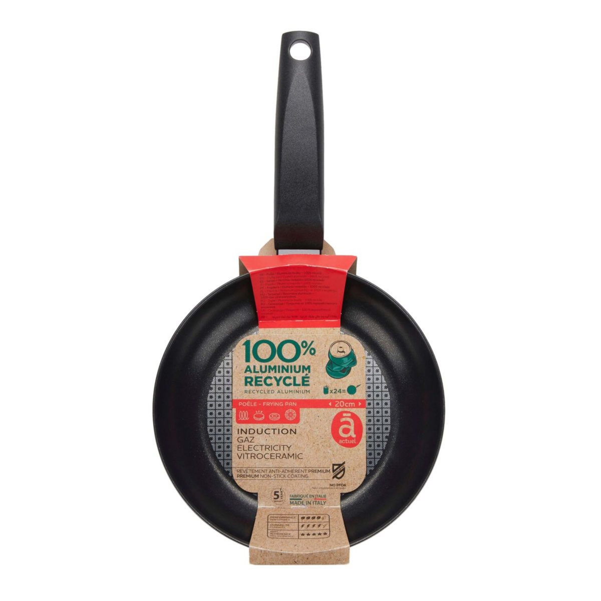 ACTUEL Poêle induction  20cm en aluminium recyclé