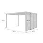 Voir la diapositive 4 : SWEEEK Pergola bioclimatique aluminium et acier 4x3m + 3 persiennes 100cm anthracite Palace