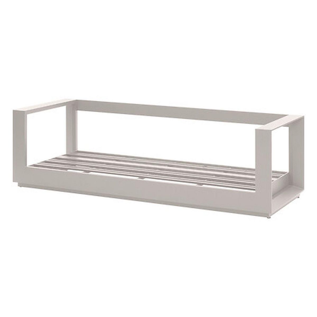 HESPERIDE Canapé de jardin en aluminum 3 places ALLURE - Avoine et beige zebrano
