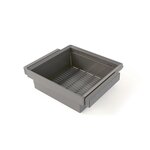 EMUCA SRL Kit panier métallique et rack ajustable Quartz pour armoires -  glissières extension totale et à fermeture douce -  Module 60cm -  Finition Titane