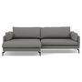Voir la diapositive 3 : LISA DESIGN Carlos - canapé d'angle gauche 4 places ultra moelleux en tissu texturé