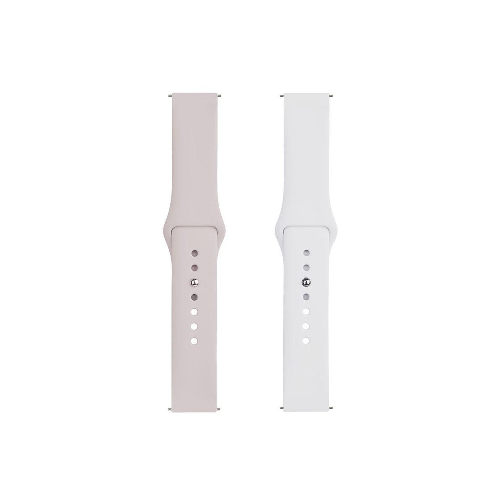 Voir la diapositive 3 : IBROZ Bracelet Samsung/Huawei SoftTouch 22mm blanc+rose