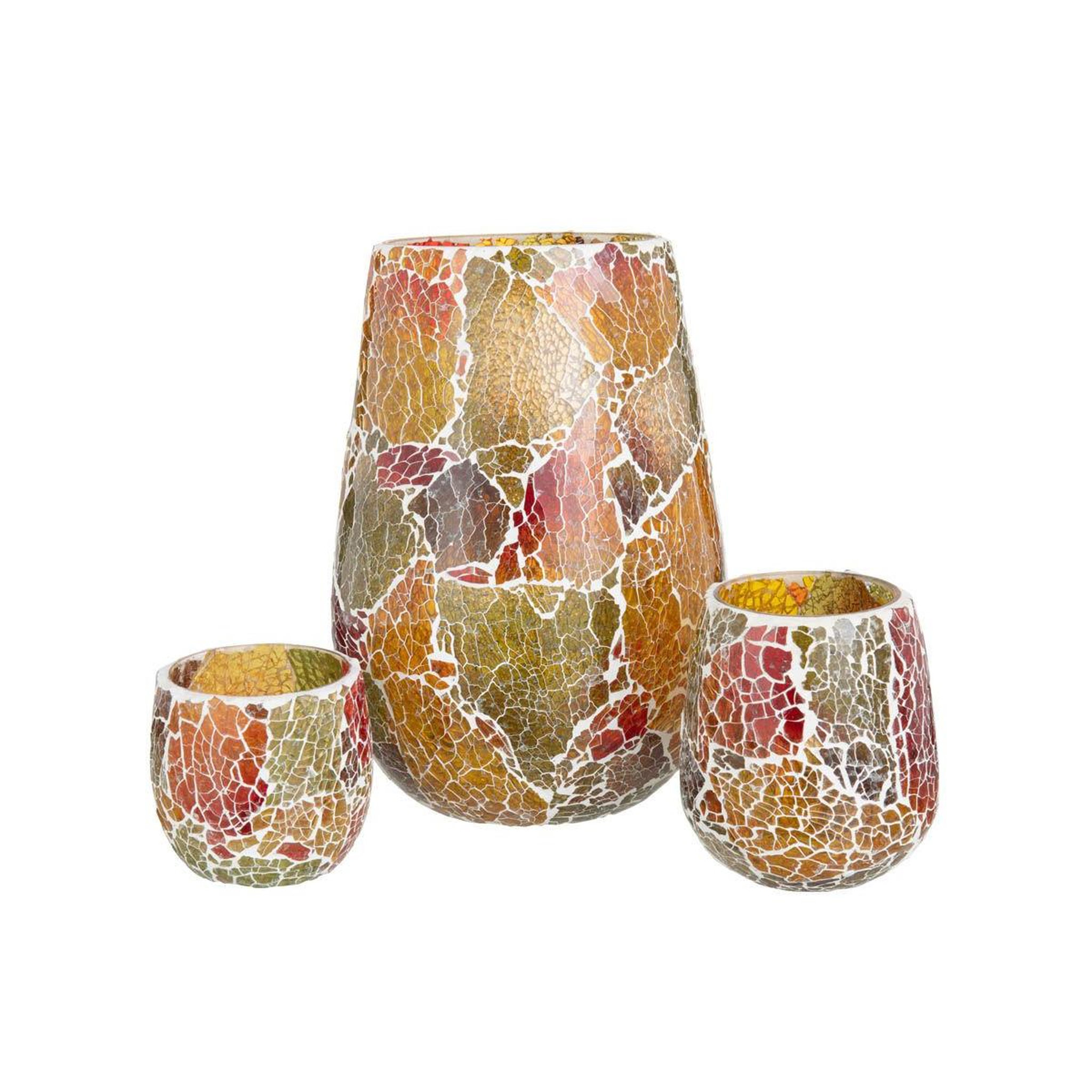 Voir la diapositive 4 : J-LINE Photophore en Verre  Sunset  26cm Multicolore