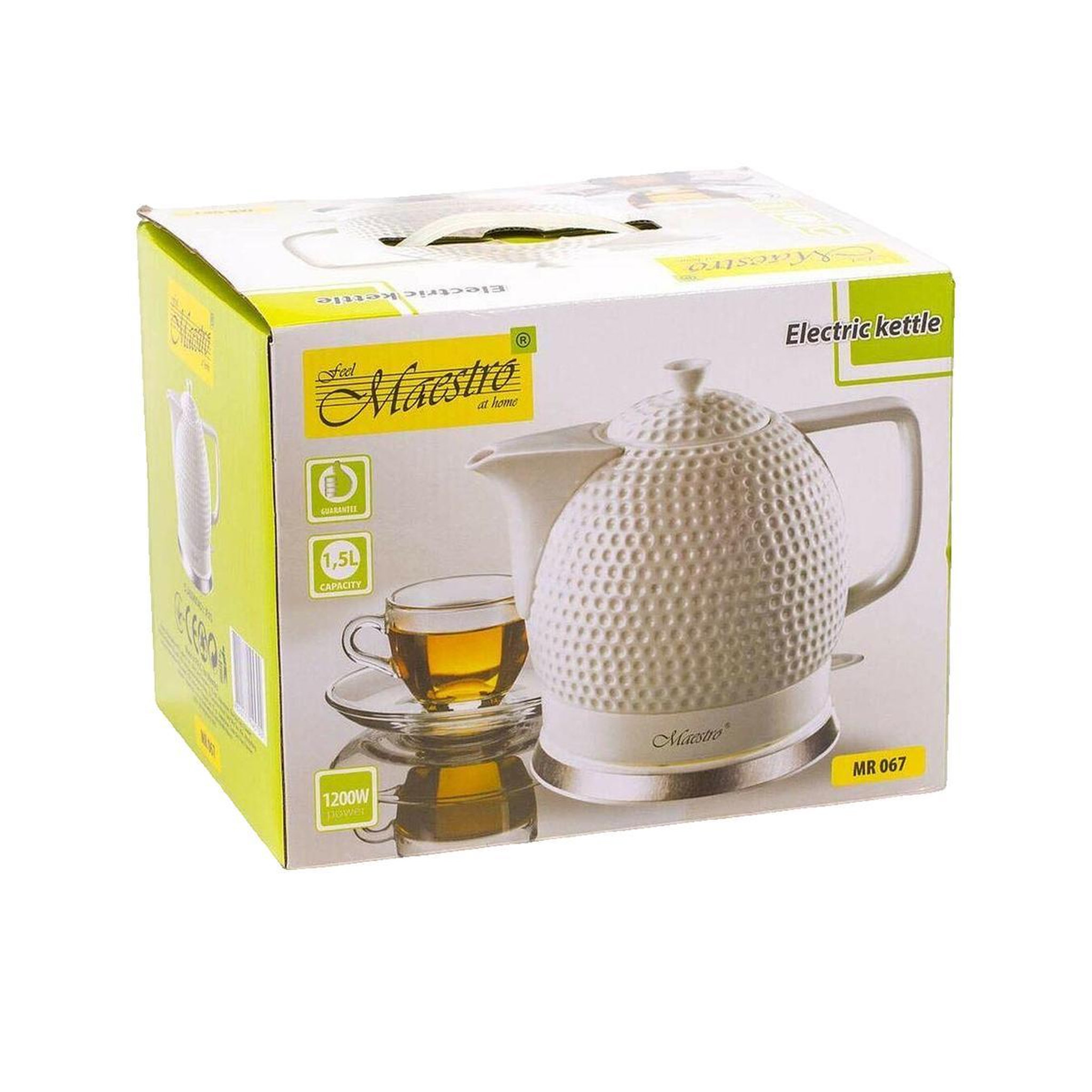 Voir la diapositive 2 : HELLO MAESTRO Bouilloire électrique Maestro Feel-Maestro MR067 blanche 1,5 L