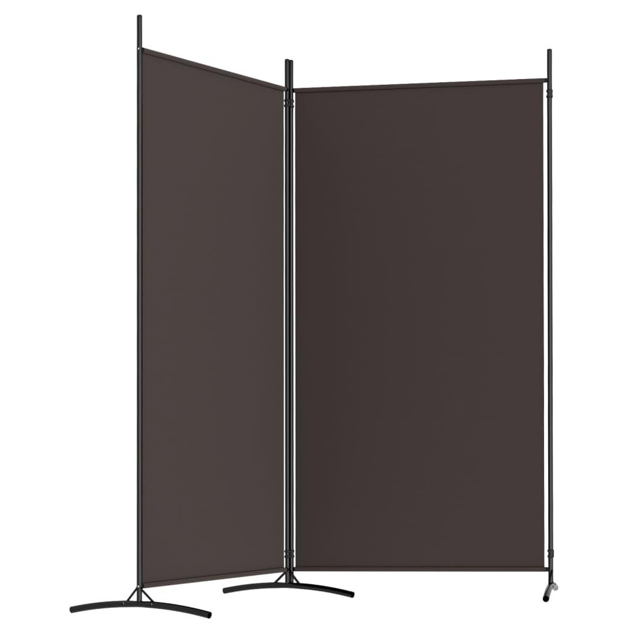 Voir la diapositive 5 : VIDAXL Cloison de separation 2 panneaux Marron 175x180 cm Tissu