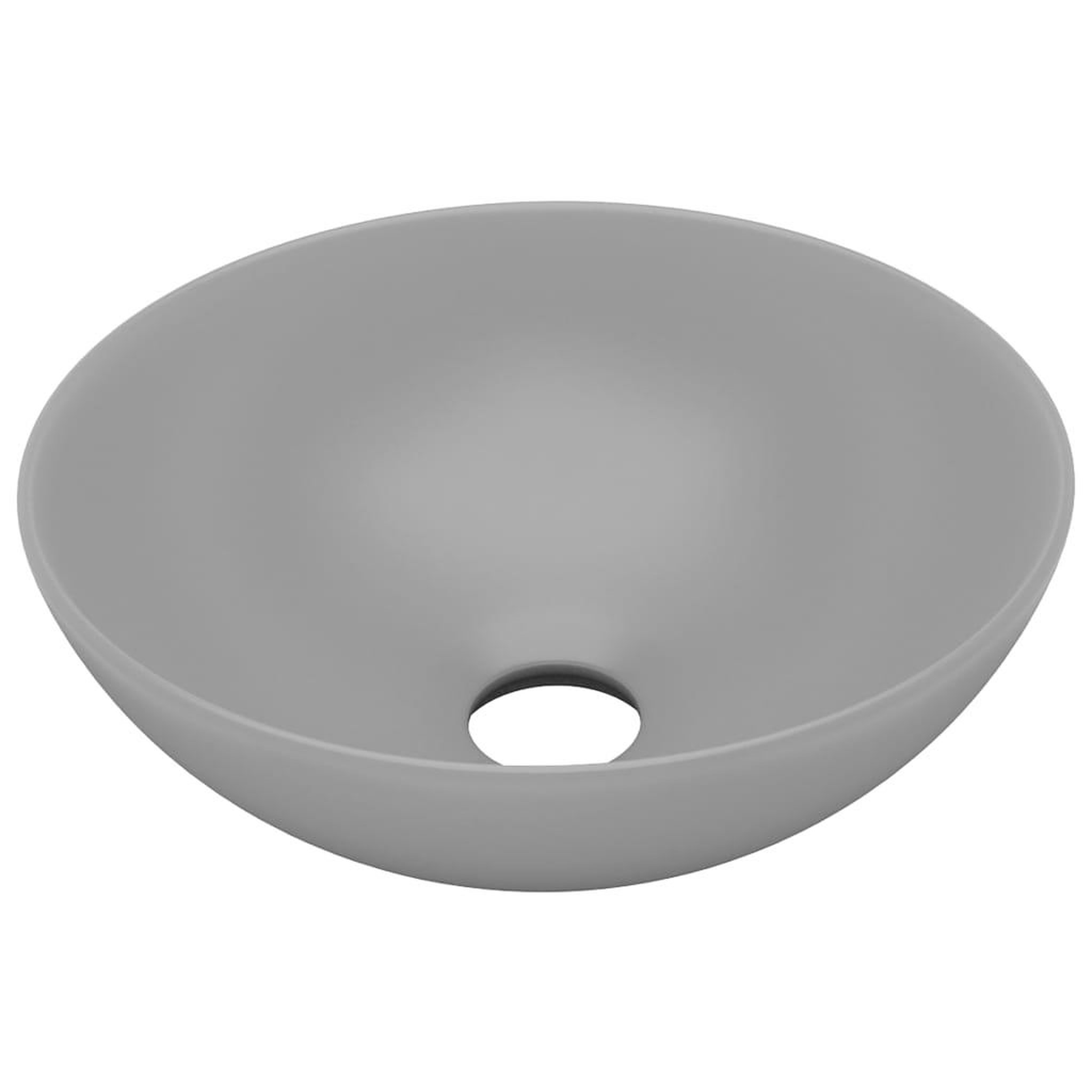 Voir la diapositive 2 : VIDAXL Lavabo de salle de bain Ceramique Gris clair Rond