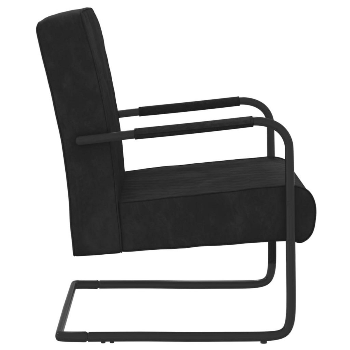 VIDAXL Chaise cantilever Noir Velours