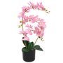 Voir la diapositive 1 : VIDAXL Plante artificielle avec pot Orchidee 65 cm Rose