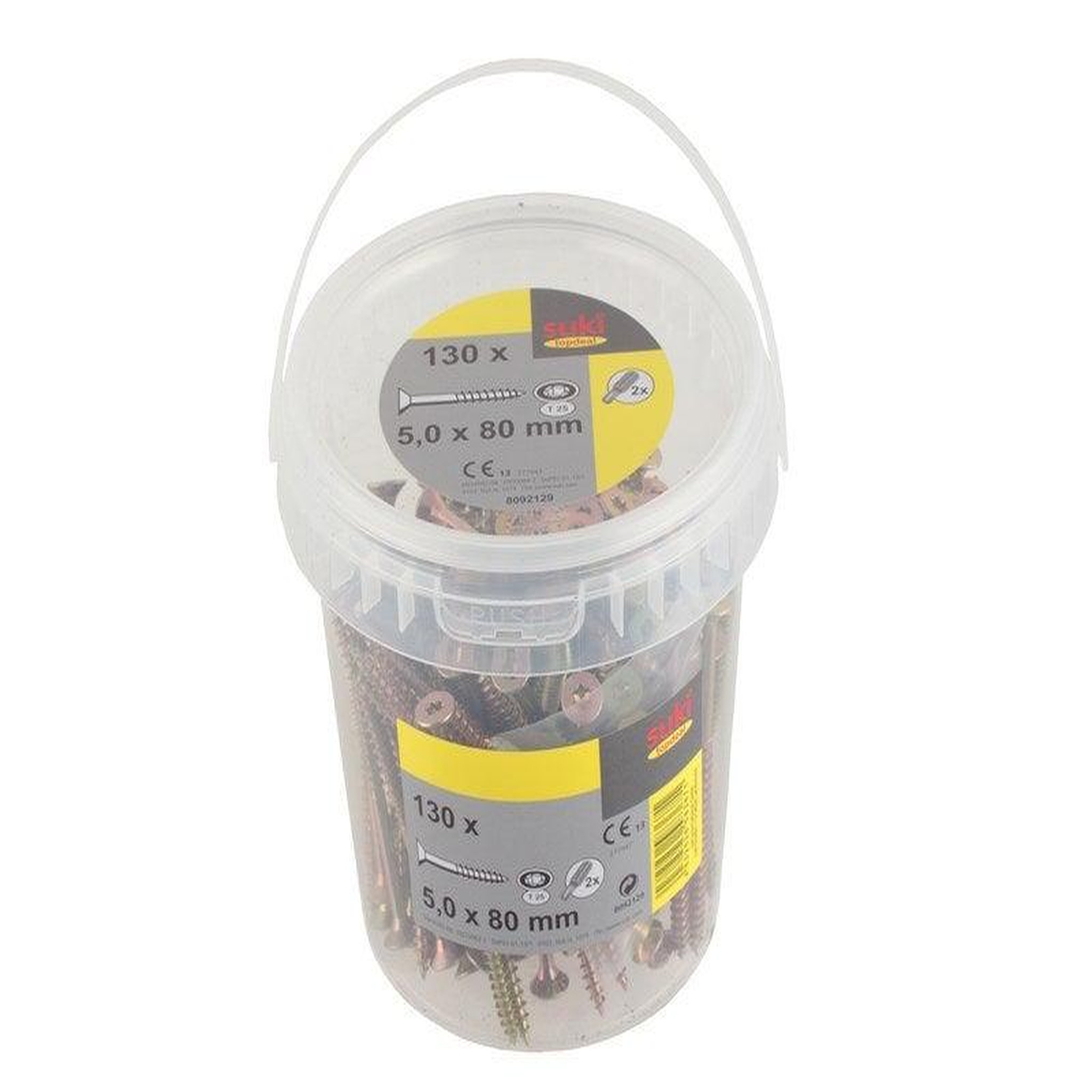SUKI Seau 130 vis TF TX 5x80 mm + embout T25